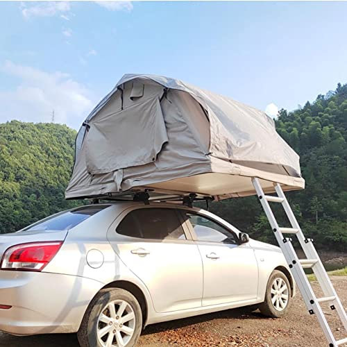 DOOKAA Autodachzelt dachzelt Auto car roof Tent Auto-Dachzelt, LKW-SUV-Camping-Dachzelt mit Leiter, wasserdicht und atmungsaktiv, großer Platz im Freien, geeignet für 3–4 Personen, Farbe Khaki