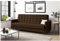 MEBLINI Sofa mit Schlaffunktion - Schlafcouch Ausziehbar - Schlafsofa mit Bettkasten - Sofabett - Couch mit Schlaffunktion - Klappsofa - Andres 1-218x87x93cm - Braun Samt