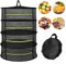 Rejilla para Secado de Hierbas, 4 Capas Red Seca de Malla para Colgar, Rejilla para Secado de Hierbas con Cremalleras, Red de Secado para Plantas, Vegetales, Hierbas, Pescado, Ropa (Negro)