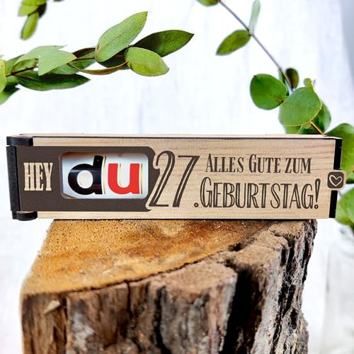 27 Geburtstag - Schokoriegel Geschenkbox inkl. Duplo - 27. Geburtstag Mann, ausgefallene Geschenkideen für Siebenundzwanzigjährige, lustiges Frau Geschenk, schöne Party Deko, dein perfektes Präsent!