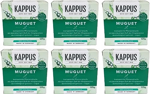 6er Pack Kappus Muguet(Maiglöckchen) Seife 6x125g