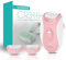 VOGOE Pedicure Elettrico Professionale, Set Piedi Ricaricabile Calli Piedi Rimozione con LED e 3 Rulli Ricambio, Kit Pedicure con 2 Velocità per Talloni Screpolati Pelle Morta e Duroni CR310 Rosa