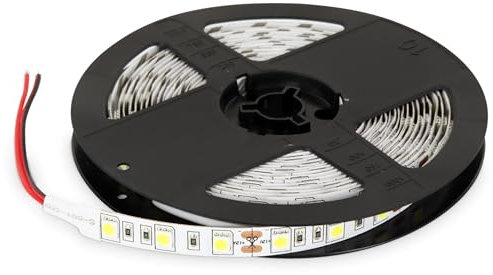 ADAKAT (5,98 EUR/m) LED Stripe 12V, Rolle 5m, 68 Watt, 6300 Lumen, Dimmbar, Tagesweiß 4000K