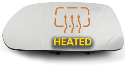 ROBUST Spi̇egelglas Aussenspi̇egel Hei̇zbar Asphäri̇sch Li̇nks für Volkswagen Polo 9N 9N3 6Q0857521F 1Z1857521F 2001-2009