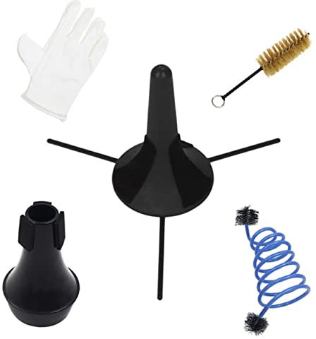 BESTonZON Trompeten-reinigungsset Mit Werkzeugen Für Posaunen Ersatzhandschuh Und Trompetenbürsten-reinigungsset Ventilbürste Und Trompeten-ersatzbürste