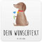 Mr. & Mrs. Panda Personalisiertes Untersetzer Set Hund Blume 15er Set - Personalisierte Geschenke, Design-Untersetzer Mit Namensdruck, Hundebesitzer,