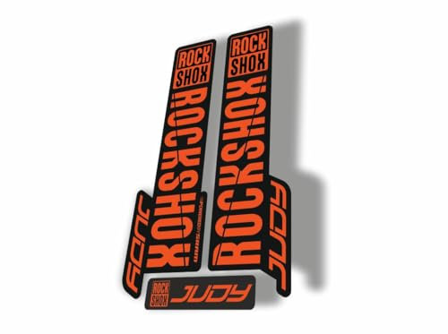 Adesivo di ricambio per forcella compatibile con Rock Shox Judy serie 2018, arancione lucido