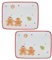 Carousel Home Set of 2 Ceramic Christmas Gingerbread Plates | Festive Serving Dishes Christmas Serving Plates | Christmas Tableware Xmas Snack Plates - 20x15cm
