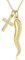 DAYLINLOVE Cornicello Halskette 925 Sterling Silber Vergoldet Italienisch Horn Halskette Kreuz Anhänger Glück Schutz Amulett Schmuck Geschenk Für Frauen