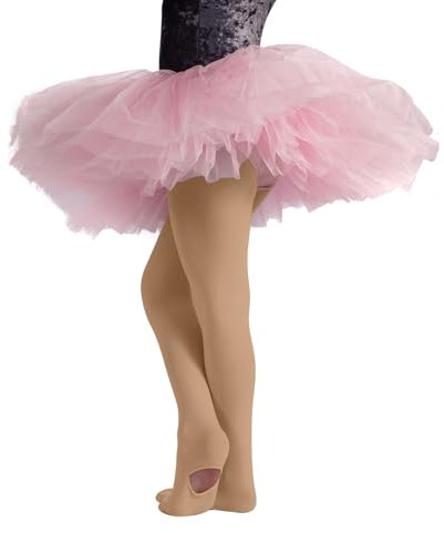 CALZITALY Collant convertibile danza bimba, calze ballet, Rosa, Nero, Naturale 80 den, da 4 a 14 anni, calzetteria italiana (IT, Età, 12 anni, 14 anni, Regular, Naturale)