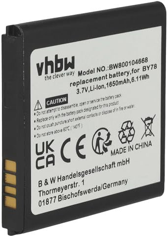 vhbw Akku kompatibel mit Vodafone Smart 3, Smart III, 975N Handy Smartphone Telefon (1650 mAh, 3,7 V, Li-Ion)