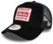 New Era Truckercap Verstellbarer Snapback gebogener Schirm Mesh Cord Kappe A-Frame Sommer schwarz - One-Size