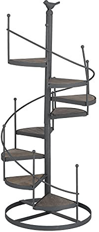 XRPOUXMTE Metall Spirale Treppe Anlage Regal Display Stand für Wohnzimmer Home Office Decor