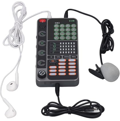 Sprachwechsler -Live -Soundkarte mit DJ Controller, Drahtloser Gaming -Sprachmodulator für das Gesangs- und Podcast -, 3,5 -mm -Schnittstelle