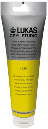 NEU LUKAS CRYL STUDIO / Acrylfarbe, 125 ml, Zitronengelb (Primär-Gelb)