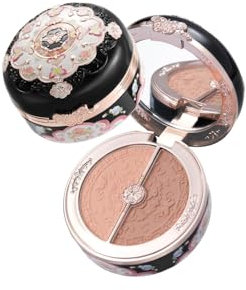 Butterfly Cloud Collar Rouge Box Highlighting & Blush Duo Powder, Flower Know Pink Matte Finish Blush & Highlighter Palette, Buildable & Blendable Makeup for Cheeks (Birnbaumholz)