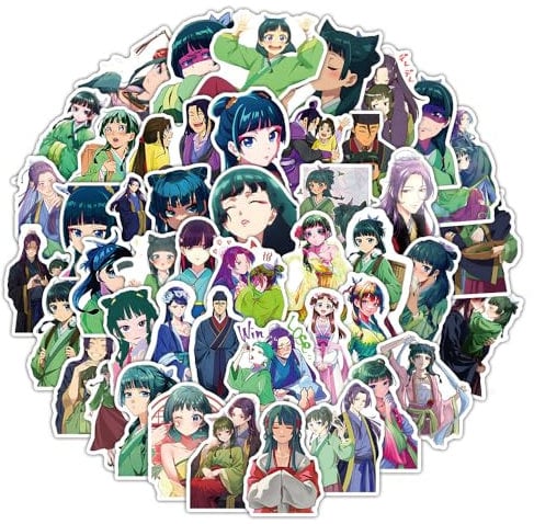 Zhongkaihua Anime Stickers Maomao and Jinshi Sticker Pack Cartoon Colorful Waterproof Decals, for Laptop Computer Phone Water Bottles Wall 60PCS