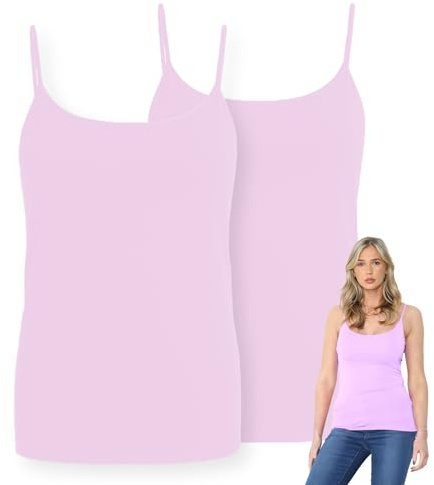 janisramone Damen-Tank-Top, figurbetont, ärmellos, U-Ausschnitt, dehnbar, eng anliegend, einfarbig, lässig, Sommer, Damen, Camisole