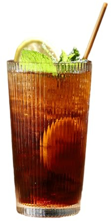 European-style household simple and exquisite classic heat-resistant glass cocktail glass-Vertical Long Island Cup 380ml