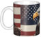 Gpkgsigt Tazza in ceramica con aquila calva patriottica con stampa bandiera americana, per cappuccino, latte, cereali, yogurt, latte, bevande calde o fredde Forno a microonde
