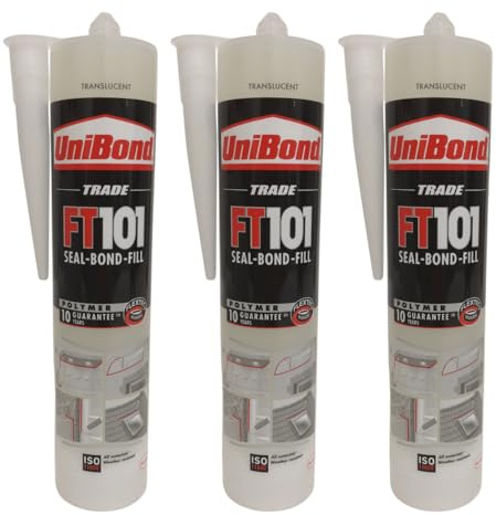 Polymer-Montagekleber – transparent Überstreichbar, Flexibel & Für Holz, Parkett, Sockelleisten & Wände – Zum Kleben, Dichten & Füllen (3 x 280ml)