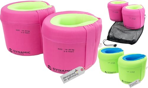 DYNAMICNORD Schwimmflügel Kinder Premium – Sichere Schwimmhilfe mit weicher Oberfläche, optimalem Auftrieb & hohem spielerisches Schwimmen Lernen