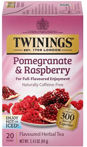 Twinings Herbal Pomegranate Raspberry Tea (6 x 20 pezzi)