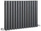 Milano Aruba Anthracite Horizontal Double Oval Panel Radiator - 635mm x 826mm