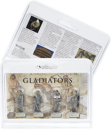 ArtsinHistory Figuren, Motiv Römische Gladiatoren (Secutor, Retiarius, Thracian, Samnite), 4 Stück