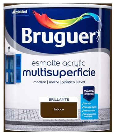 Bruguer Acrylic Multisuperficie Esmalte al agua Brillante Tabaco 750 ml
