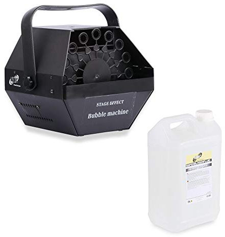 ETEC Professional Seifenblasenmaschine Bubble E500 mit 5 Liter Seifenblasenfluid Seifenblasen Effekt Geburtstag Überraschung DJ Event Bühne Auftritt Veranstaltung