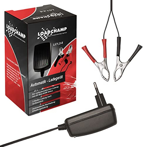 Automatik 6V 1,2A Blei Akku Ladegerät für 1,2Ah 3,4Ah 4Ah 4,5Ah 5Ah 7Ah 7,2Ah 12Ah Batterie