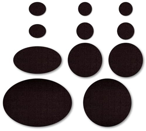 Nordtown Puffer Down Jacket Repair Patches | Black, Self-Adhesive, Pre-Cut, Waterproof, Subtle, Rip-Stop Nylon Fabric to Fix Jackets, Tents, Sleeping Bags, Ski Pants (11 Pieces)