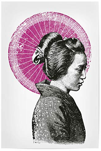 artboxONE Poster 30x20 cm Menschen Geisha hochwertiger Design Kunstdruck - Bild Geisha Geisha Jahrgang