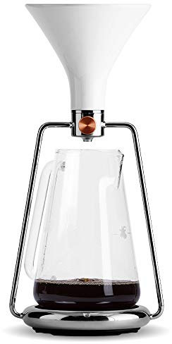 GOAT STORY Gina Heiß-und Kaltkaffeemaschine mit integrierter Bluetooth-Skala und App zum Aufbrühen von Kaffee mit Übergießen, Glas, Stahl, 15 x 17 x 35 cm