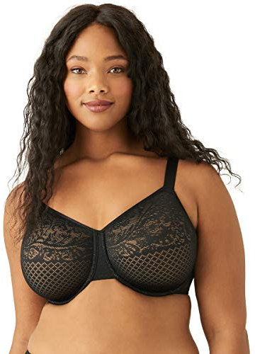 Wacoal Women's Visual Effects Minimizer Full Coverage Bra, Black, 42FF UK