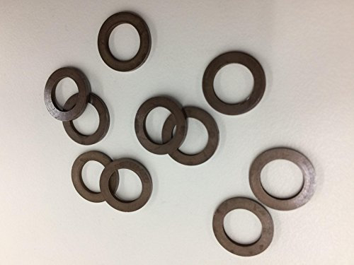 Rondella alzaporta bronzata per porte interne, diametro interno mm 9 diametro esterno mm 14 spessore 1,2 mm confezione da 10 PZ AGB