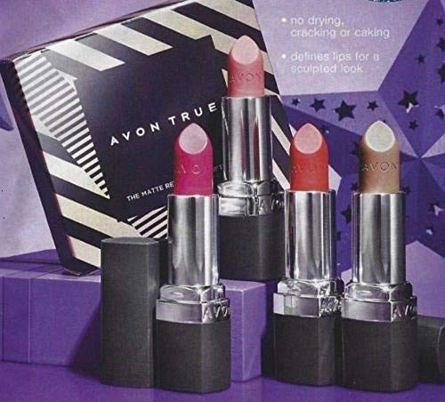 True matte revolution lipstick gift set by Avon – 4 full size lipsticks - Merry Magenta, Truest red, Breathless Nude and Pink Hush