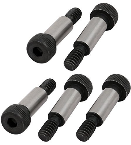 Aexit Boulon d'épaule en acier allié 5pcs 1/4' 'Diamètre d'épaule 5/8' 'Longueur d'épaule # 10-24 Filetage UNC PA765400Y345037W