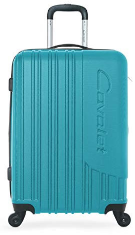 Cavalet Malibu - Koffer Hartschale robust 65 cm, leichter Reisetrolley mit Extension, 89 Liter, ABS, TSA Schloss, Turquoise