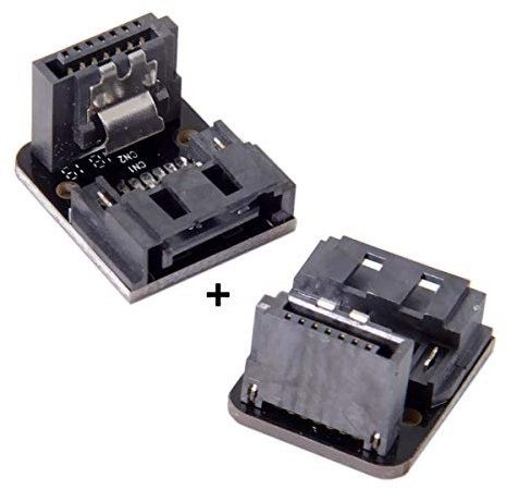 Cablecc SATA 7Pin Femmina a 7pin Maschio 90 Gradi Ad Angolo Adattatore Mainboard Scheda Madre per Desktop SSD HDD