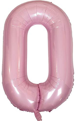 DIWULI Luftballon Geburtstag XXL Rosa - Zahl 0 Ballon