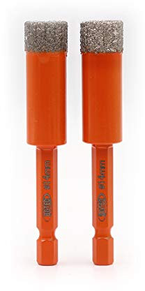 BGTEC Forets à Diamant Sec avec Changement Rapide Tige Hexagonale pour Carreaux de Porcelaine Céramique Marbre Brique 2 Pièces Diamètre 14mm