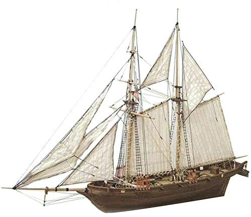 Okssud Modellboot aus Holz, Modellierset Segelboot aus Holz, Modellboot zum Basteln, Modellboot, Modellboot, Modellboot aus Holz, Geschenk für Kinder
