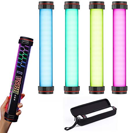 Falcon Eyes Irisa 1 RGB Bâton de lumière vidéo LED 13W 340mm Dimmable 2500K-9999K LED Photo Éclairage Continu Absorption Magnétique Intégrée 20 Mode Scénario Contrôle APP