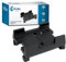 Donkey pc - Supporto CPU basso tavolo regolabile per il computer desktop. Supporto per computer ruote, 4 con blocco e 4 con rotazione a 360°. Compatibile con la maggior parte dei PC desktop. nero.