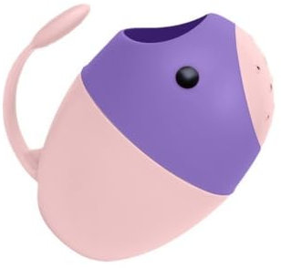 Taza de Champú de Ducha,Bath Shower Cup para Bebé Waterfall Bad Rinser Champú Enjuagadora Jarra para Protección de Seguridad para Niños y Ancianos, Rosa