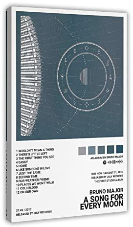 Bruno Major Poster A Song For Every Moon Album Cover Poster Leinwand Schlafzimmer Dekor Sport Landschaft Büro Zimmer Dekor Geschenk Rahmen Stil 08x12inch (20x30cm)