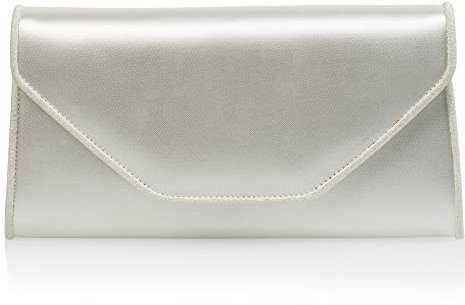 Rainbow Club Handtasche Saskia - Damen Brauttasche Ivory Creme Silver Shimmer