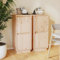 WIFESE Sideboards 2 STK. 31,5x34x75 cm Massivholz Kiefer Komodenschrank KüChenschrank Schlafzimmer Schrank Klein Badezimmerschrank Flur MöBel Allzweckschrank Kommode Flur Fernsehschrank